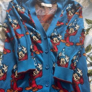 Disney Blue and Red Mickey Mouse Women's Cardigan